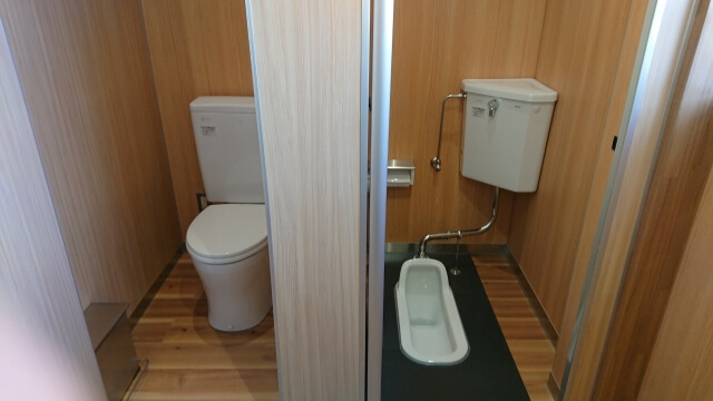 小学校の和式洋式トイレの写真